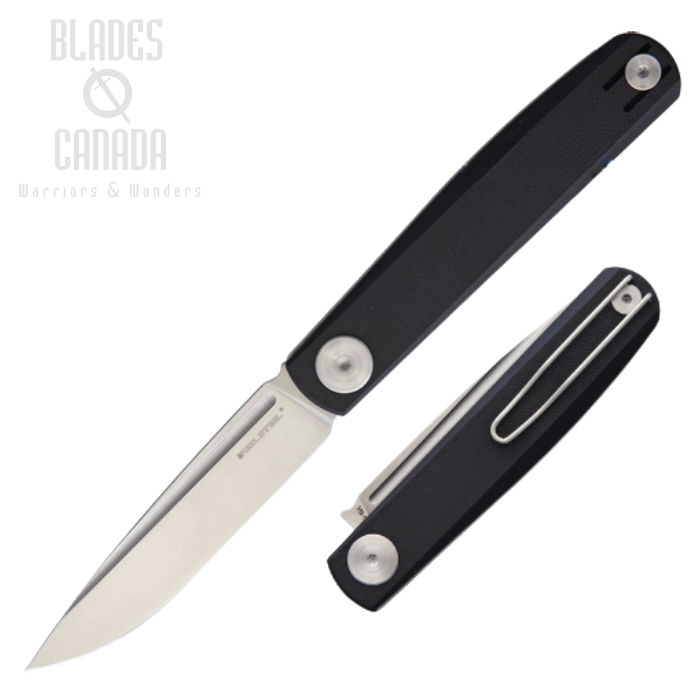 Real Steel Gslip Slipjoint Folding Knife, VG10 Satin, G10 Black, RS7841